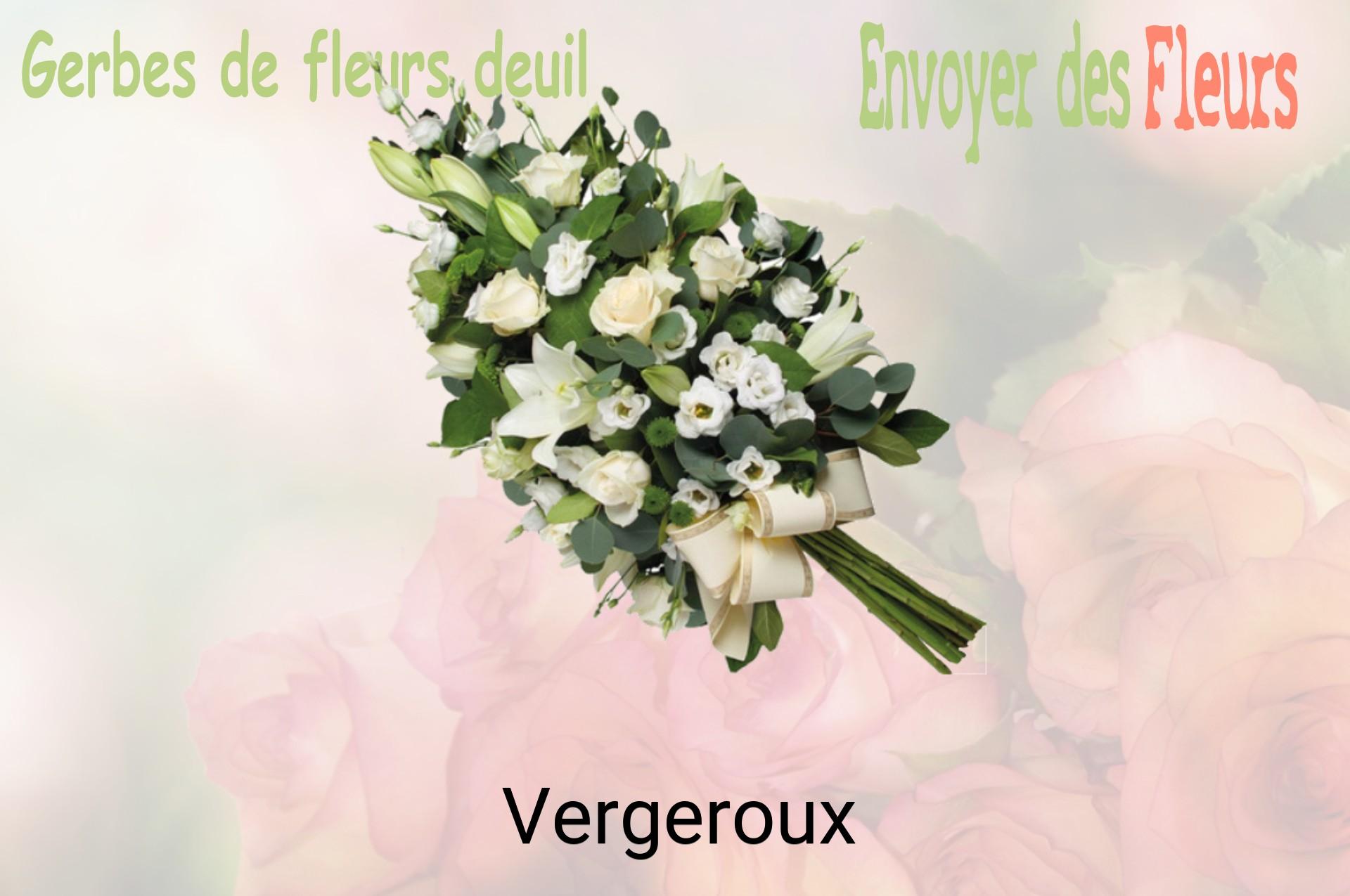 Gerbe de fleurs de deuil livrée à Vergeroux